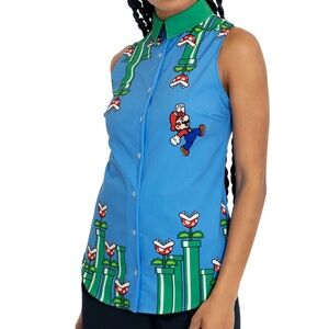 Blackmilk super Mario warp pipes button up blouse top fairycore cottage Lolita
